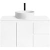 CIBO 900mm White Nordic Wall Hung Bathroom Vanity With White Countertop Basin