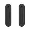 Delf 150mm Matte Black Oval Flush Pull - 2 Pack