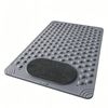 Catzon 80x80cm Square Non Slip Shower Mat With Foot Scrubber Brush-grey