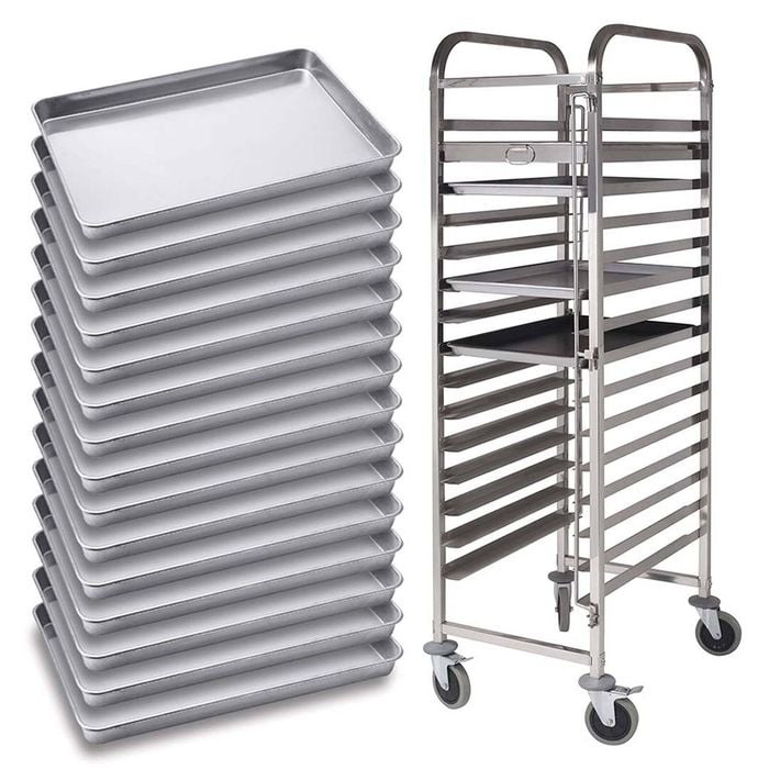 SOGA 15-Tier Gastronorm Trolley with 60x40cm Baking Tray