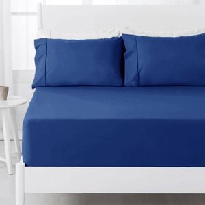 Hotel Living 250TC Steel Blue Cotton Rich Combo Set Queen 38cm