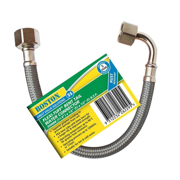BOSTON 300mm FLEXI-TUFF Bent Tail Lead-Free Water Connector