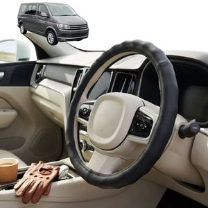 Australian Goose Steering Wheel Cover for VolksWagen Caravelle 2010 - 2015 Circle Black