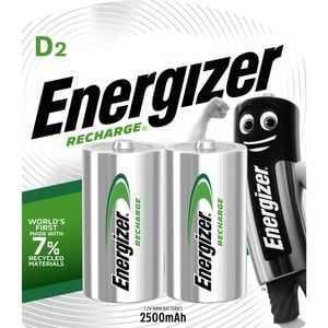 Energizer Recharge D Batteries - 2 Pack