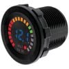 Hulk Vehicle DC Voltmeter Device w/ Colour Indicator 12V Black