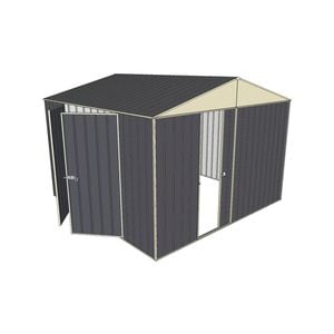 Build-a-Shed 3.0 x 3.0 x 2.3m Gable Double Hinged Side Doors Shed - Grey