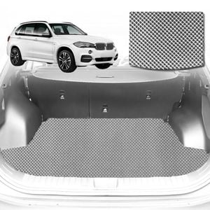 6D Diamond Car Boot Mat for BMW X5 (F15 F85)2013-2018-(3rd Row seats up/7 seater)-Cargo Mat-Grey-Outback GT