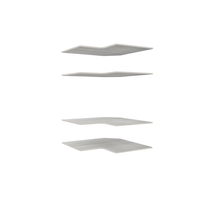 Lugna 4 Corner Shelf Insert Kit Mist Fits 900 x 580mm Cabinet Shell