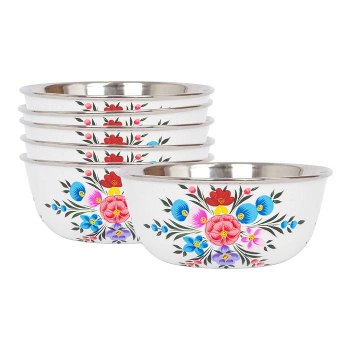 BillyCan Hand-Painted Picnic Snack Bowls - 14.5cm - Pack of 6