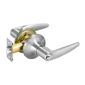 Delf Satin Chrome Pomona Entrance Lever Set