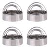 4x 3pc Appetito Stainless Steel Plain Scone Cutters w/Handle