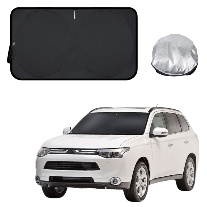 Front Windscreen Sun Shade for Mitsubishi Outlander 2018 - 2021 (ZJ/ZK/ZL) - Standard 150 x 85 cm - Black