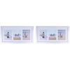 2PK Frankie & Me Wooden Collage 6x8'' Triple Picture Frame Home Decor White