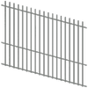 ProtectorAl 1201 - 2400 x 1800mm Palladium Silver Raked Up to 15º Batten Pool Fence Panel