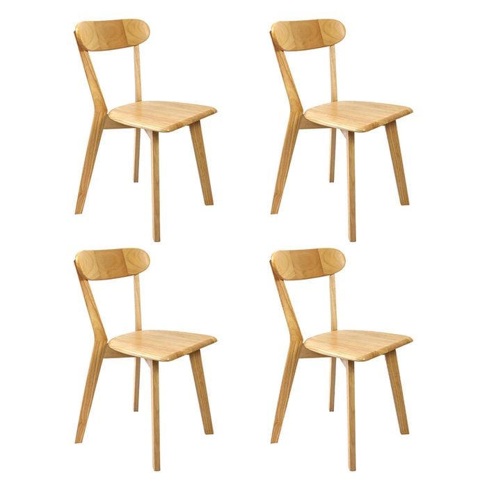 Levede 4pcs Rubberwood Dining Chairs - Natrual