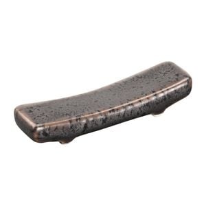 Olympia Chopstick Rest Fusion Dark Reactive Glaze Black Stoneware 12h X 61w X 15dmm 24 Pack
