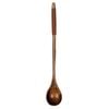 Anygleam Dark Brown 6pcs Wooden Tea Long Spoon Kitchen Tableware