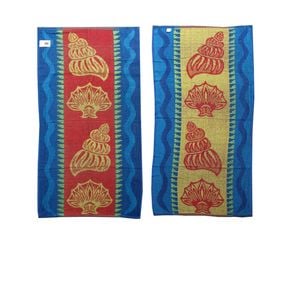 Bloomington Imperfect Set of 4 Light Thin Reversible Jacquard Terry Beach Towels 76x152cm Sea Shells