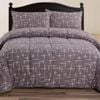 Ramesses Mirco Flannel Comforter Set Printing/Solid-Winter Night