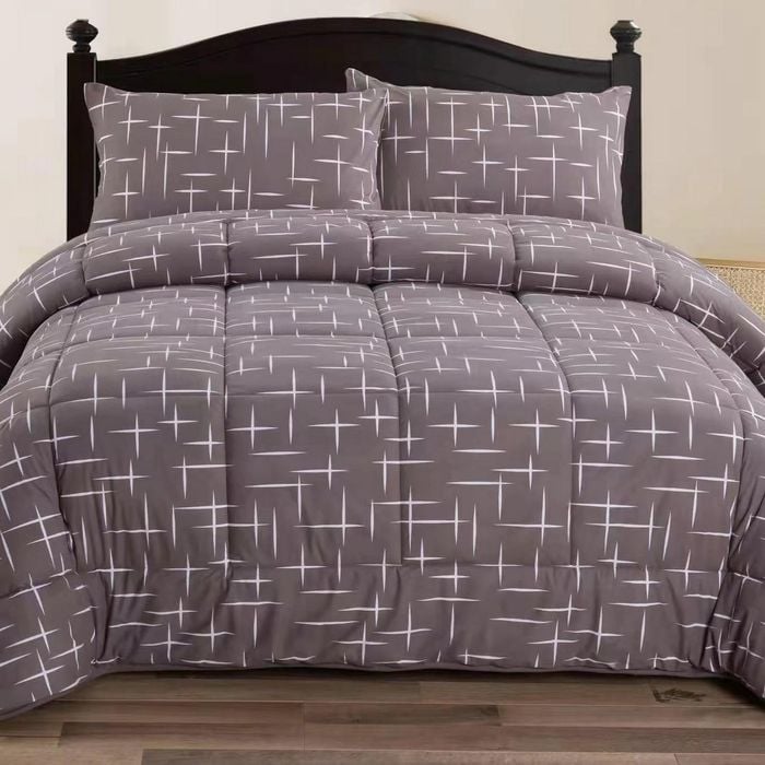 Ramesses Mirco Flannel Comforter Set Printing/Solid-Winter Night