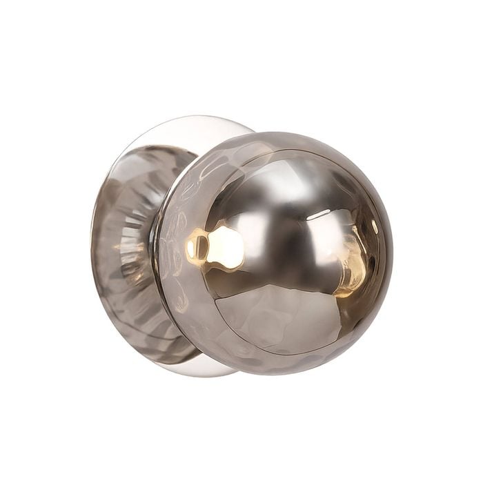 Lexi Lighting Odessa Molten Ripple Glass Led Wall Light With Chrome Base - Warm White/large