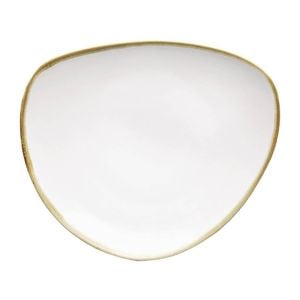 Olympia Kiln Triangular Plate Chalk 6 Pack 230mm Commercial Tableware