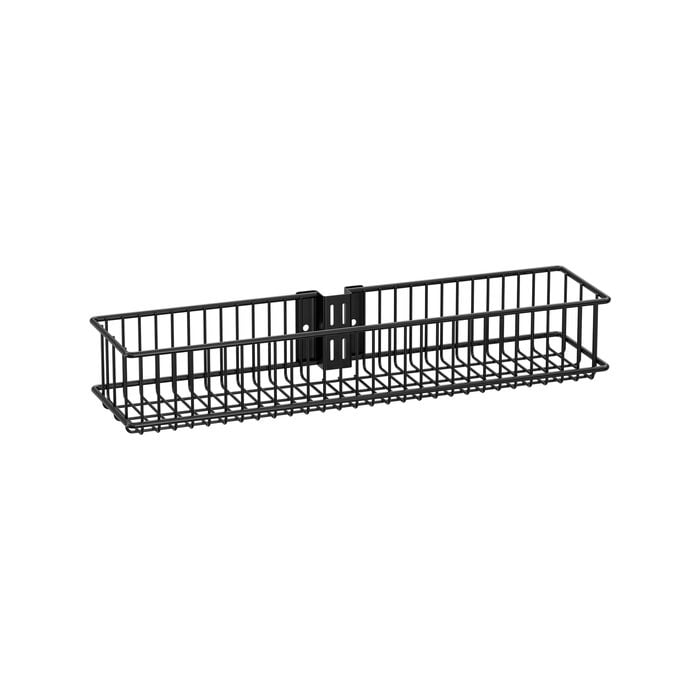 Flexi Storage Home Solutions 435 x 70 x 104mm Black Double Slot Medium Wire Basket
