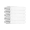 5PK Jason Commercial Astor Plain White Bath Mat 50x80cm