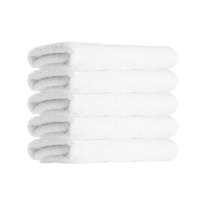 5PK Jason Commercial Astor Plain White Bath Mat 50x80cm