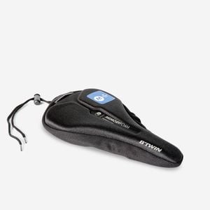 Decathlon - 500 Memory Foam Saddle Cover Size M - Black - One Size