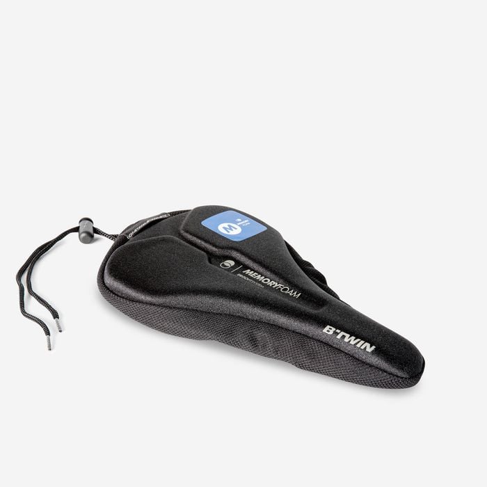 Decathlon - 500 Memory Foam Saddle Cover Size M - Black - One Size