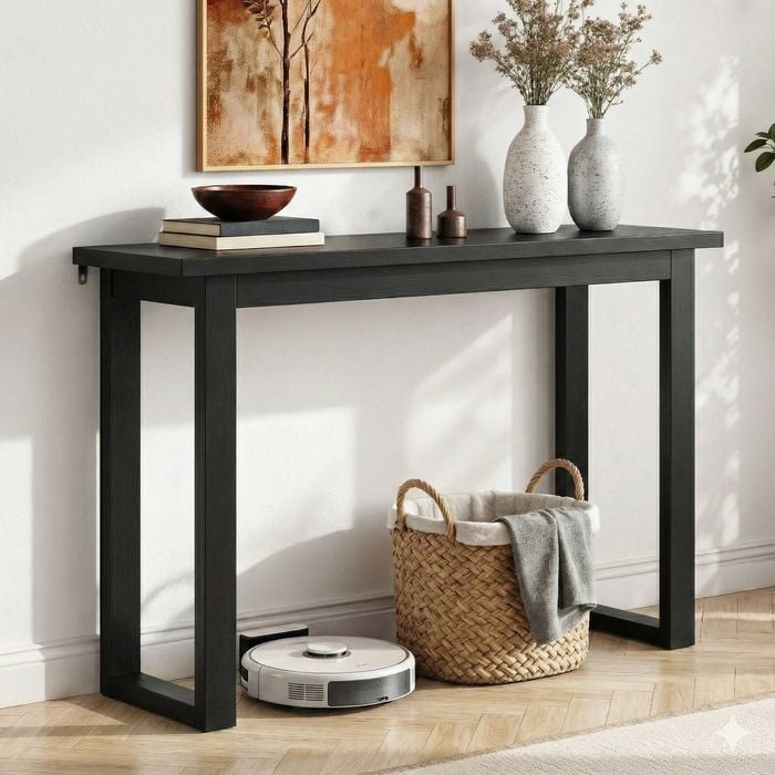 Homfurn Console Table 110cm Black