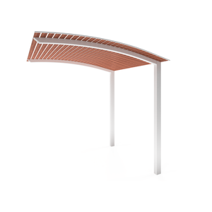 Exterior Life 5.0m Miami Curved Pearl White/Wild Olive Pergola