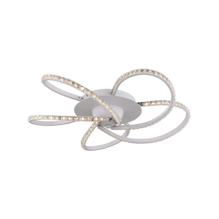 Lexi Lighting Irie Dimmable 5Lights LED Ceiling light - White 58 cm