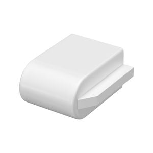 Flexi Storage Home Solutions 25 x 12 x 25mm White Double Slot Wire Shelf Bracket End Cover - 12 Pack