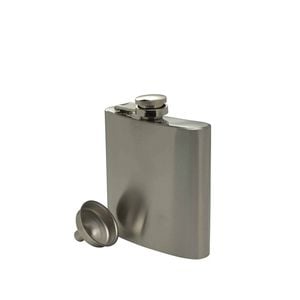 Barpro 177ml Winex Hip Flask and Funnel Set Silver