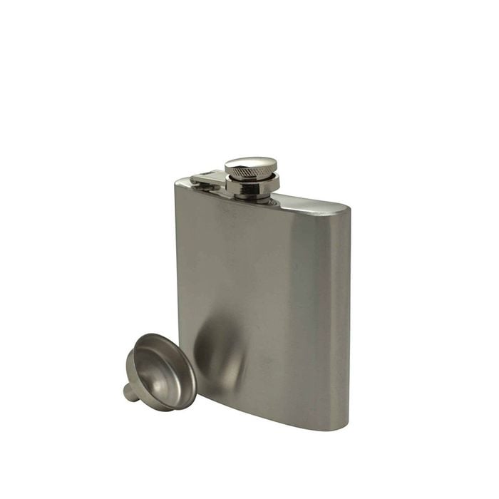 Barpro 177ml Winex Hip Flask and Funnel Set Silver