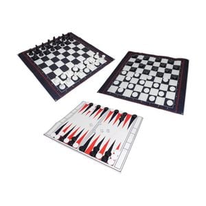 Do U Play Games Chess Checkers Backgammon Jumbo Size Outdoor Board Game Set 3y+