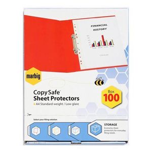 Marbig Copysafe Lightweight Sheet Protectors (A4) (100pcs)