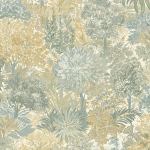 Grandeco 53cm x 10.05m Blue & Beige Nature Wallpaper