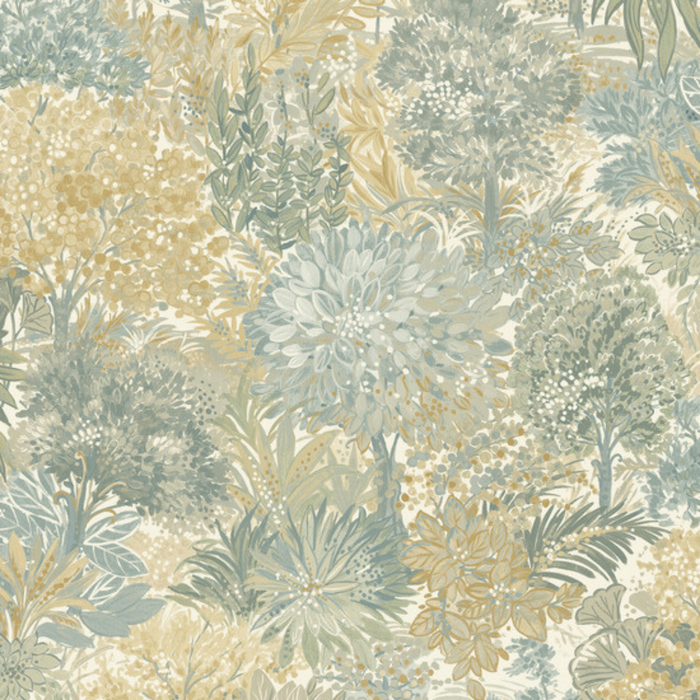 Grandeco 53cm x 10.05m Blue & Beige Nature Wallpaper