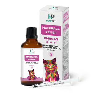 HempPet Hairball Relief Hoki Fish Nectar and MCT Oil For Cats - 100ml