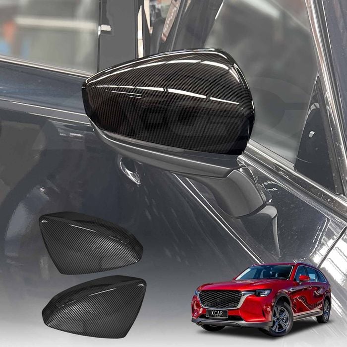 Rear View Mirror Trim Cover for Mazda CX-80 CX80 2024-Onwards Exterior Side Mirror Cap Carbon Fiber