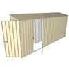 Build-a-Shed 0.8 x 4.5 x 2m Hinged Door Tunnel Shed With Single Hinged Side Door - Cream