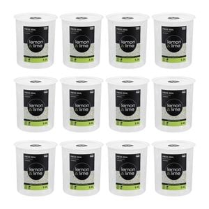 12PK Lemon & Lime Press Seal Food Storer Container 3.2L 17x17x19cm