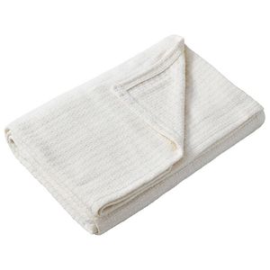 Jason Size Single/Double 200x240cm Cotton Basketweave Pattern Blanket Natural