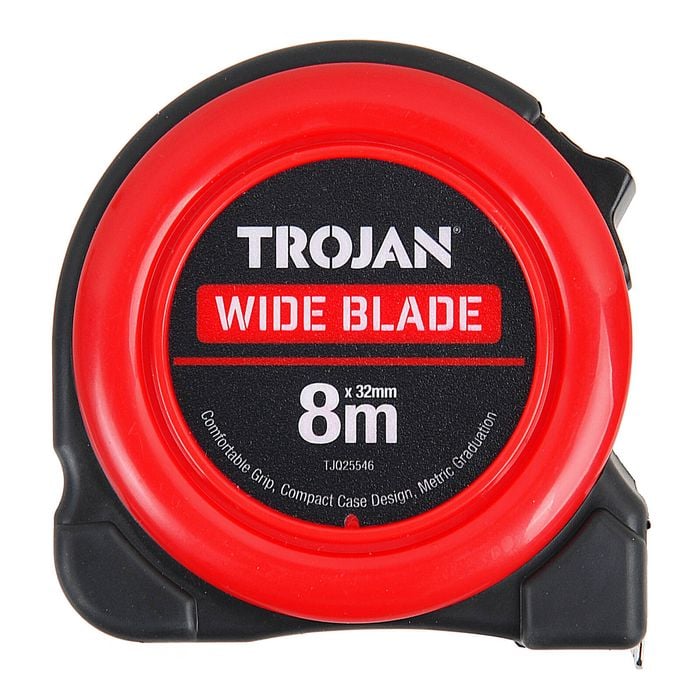 Trojan 8m Wide Blade Tape Measure