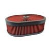 Cal Custom MaxiFlow Air Cleaner Oval Assembly 11-3/8" x 3" Red Filter