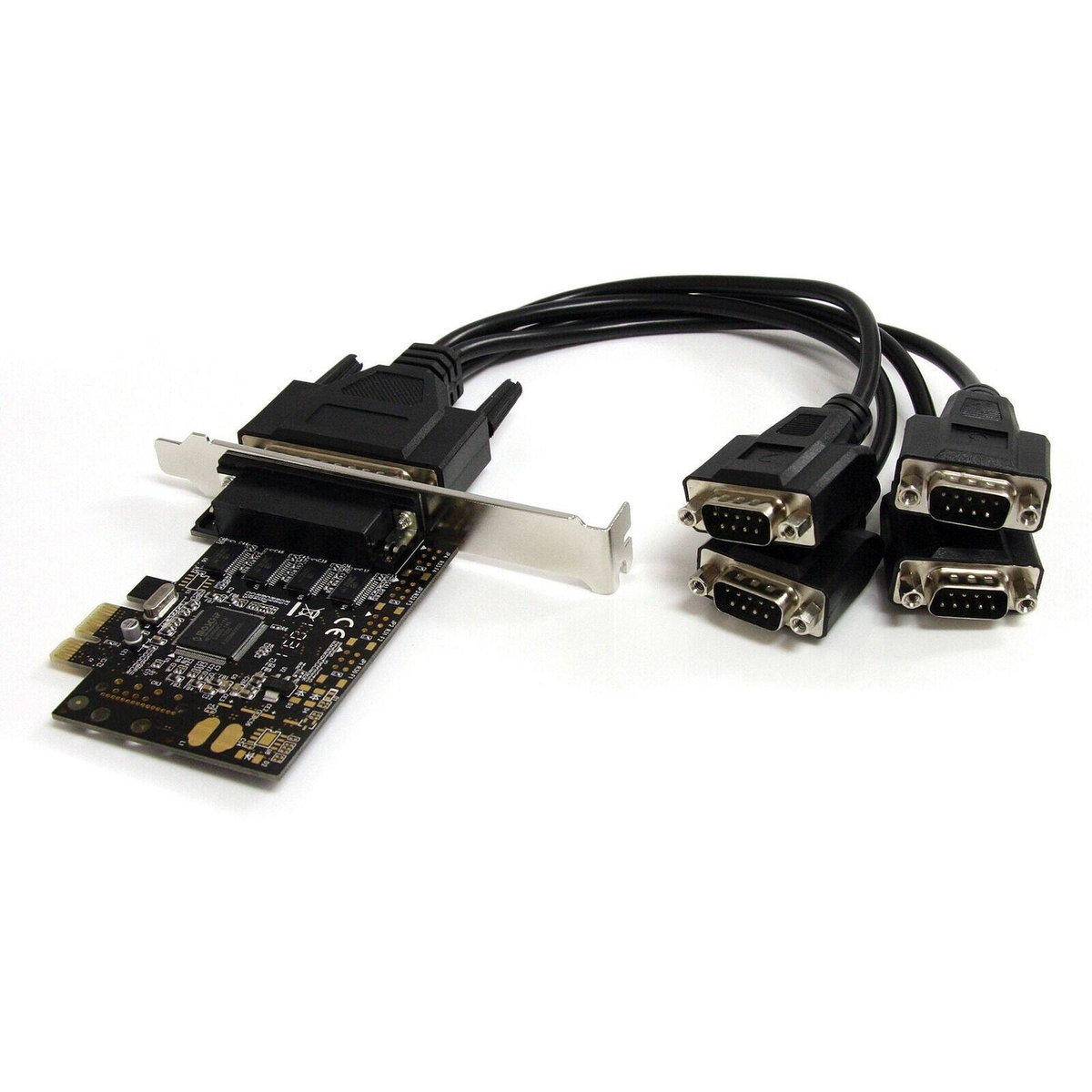 StarTech.com 4 Port RS232 PCI Express Serial Card with Breakout Cable ...