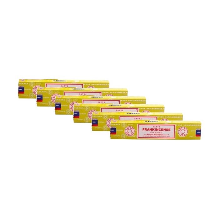 6PK Satya Home Fragrance Scented Incense Sticks Packet Set 15gm Frankince